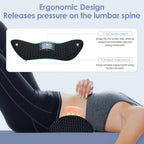 Lumbar Support Pillow Arc-Shaped Memory Foam Breathable Cover