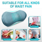 Lumbar Support Pillow Arc-Shaped Memory Foam Breathable Cover