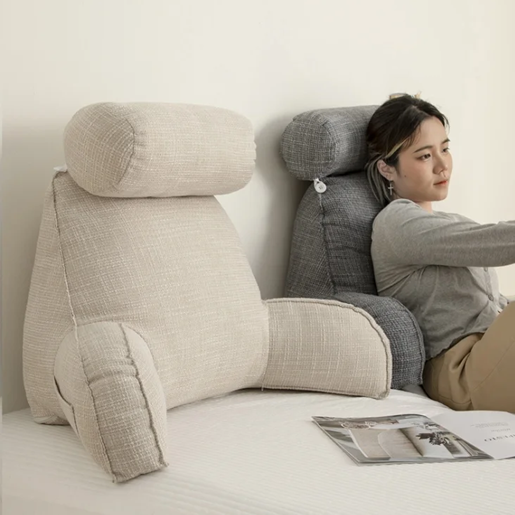 Lumbar Support Pillow Ergonomic Adjustable Headrest & Armrests