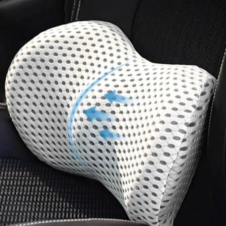 Lumbar Support Pillow Memory Foam Ergonomic Curve Removable Cover