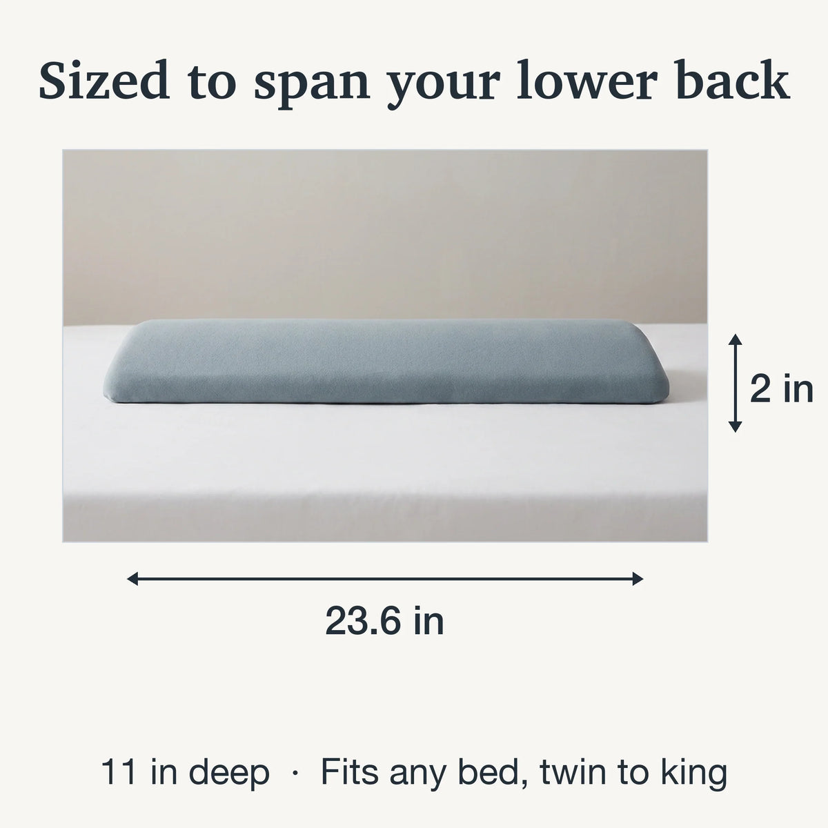 Lumbar Support Pillow Slow-Rebound Memory Foam 23.6 Inch