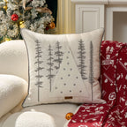 Lumbar Throw Pillow Tufted Chenille Lettering Piped Edge