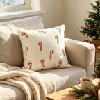 Lumbar Throw Pillow Tufted Chenille Lettering Piped Edge