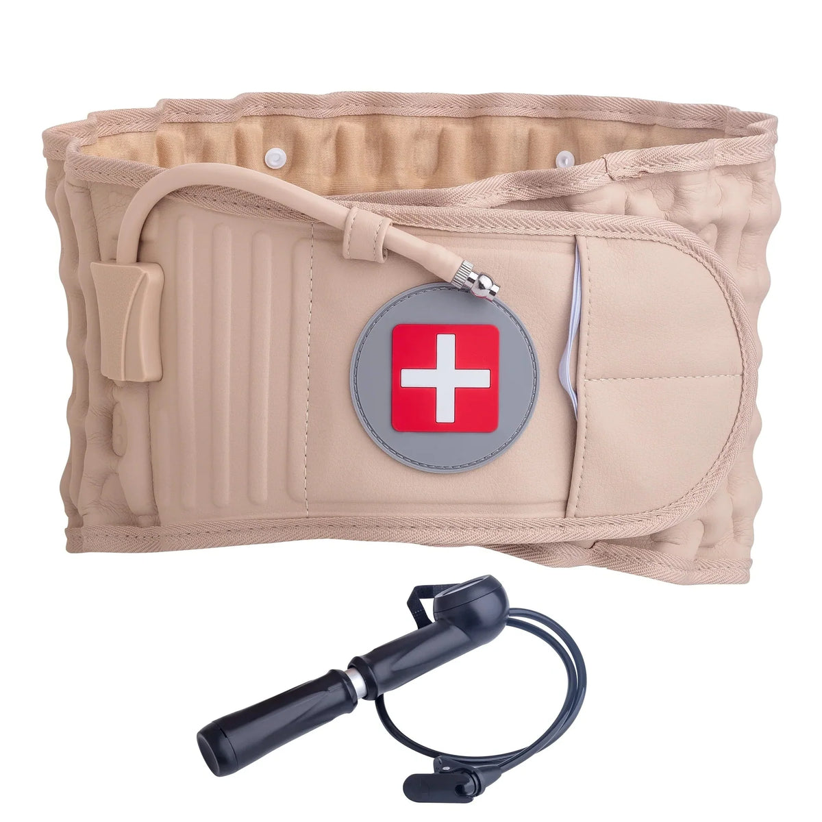 Lumbar Traction Belt Inflatable 4-Inch Manual Pump