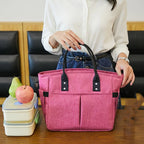 Lunch Bag Insulated Leak-Proof Zipper Detachable Strap