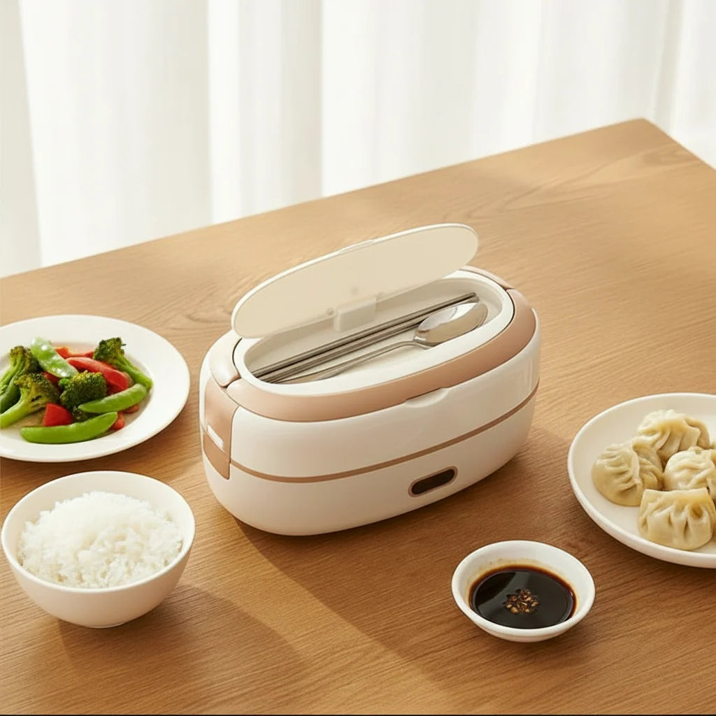 Lunch Box Self-Heating 304 Stainless Steel Bento