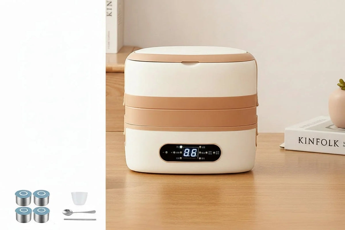 Lunch Box Self-Heating 304 Stainless Steel Bento