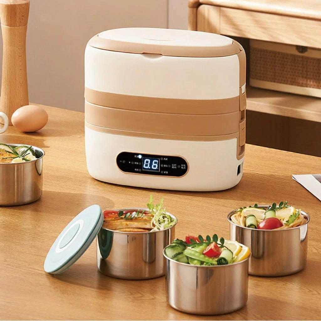 Lunch Box Self-Heating 304 Stainless Steel Bento