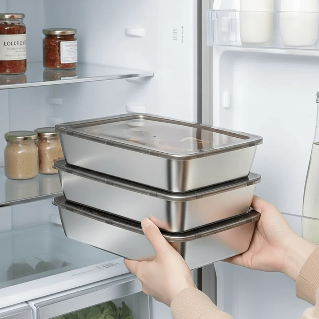 Lunch Box Stainless Steel Airtight Silicone Seal Dishwasher Safe