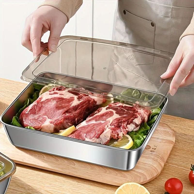 Lunch Box Stainless Steel Airtight Silicone Seal Dishwasher Safe