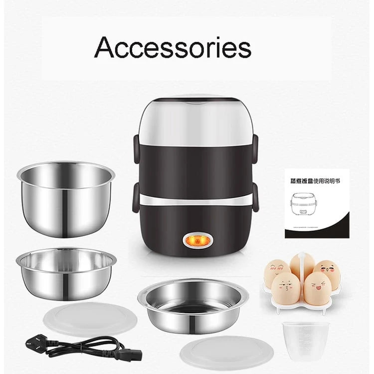 Lunch Box USB Heated Stainless Steel Multi-Layer