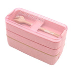 Lunch Box Wheat Straw Leak-Proof Adjustable Divider