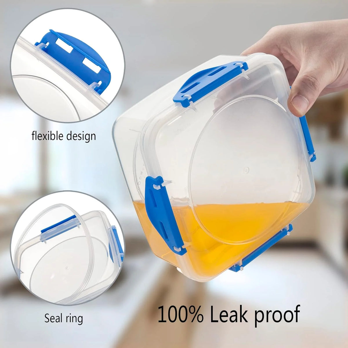 Lunch Containers Airtight Leak-Proof Set of 4