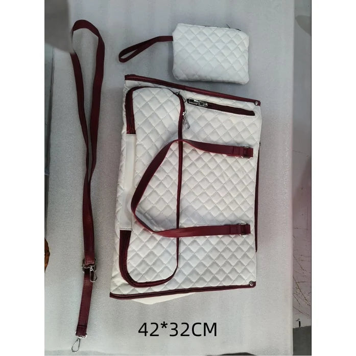 Lunch Tote Insulated Quilted Faux Leather Detachable Strap