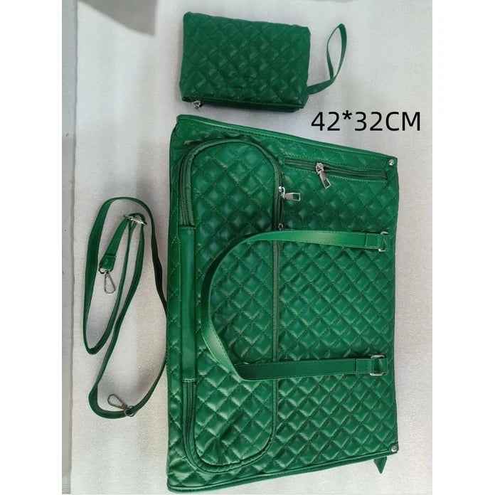 Lunch Tote Insulated Quilted Faux Leather Detachable Strap
