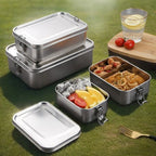Lunchbox Set Stainless Steel Multi-Compartment 3 Piece