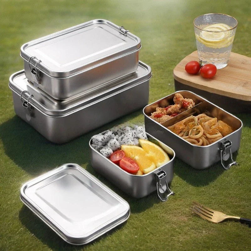 Lunchbox Set Stainless Steel Multi-Compartment 3 Piece