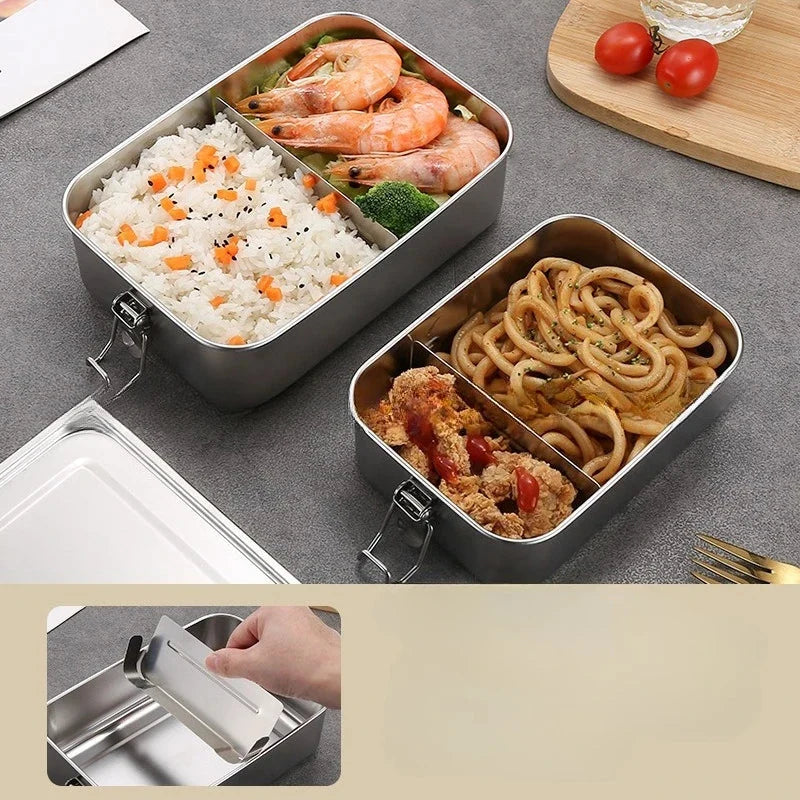 Lunchbox Set Stainless Steel Multi-Compartment 3 Piece