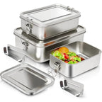 Lunchbox Set Stainless Steel Multi-Compartment 3 Piece
