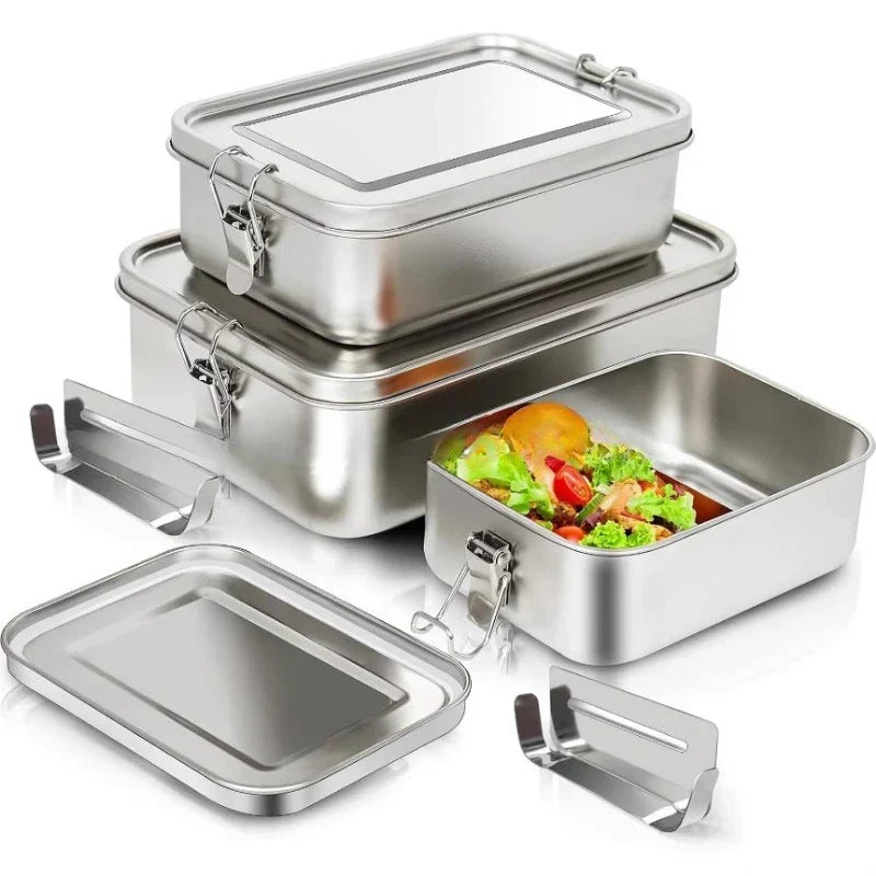 Lunchbox Set Stainless Steel Multi-Compartment 3 Piece