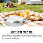Lunchbox Stainless Steel Divided Compartments & Handle