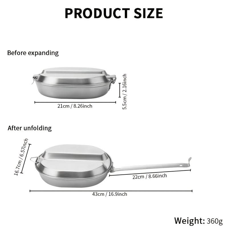 Lunchbox Stainless Steel Divided Compartments & Handle