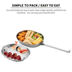 Lunchbox Stainless Steel Divided Compartments & Handle