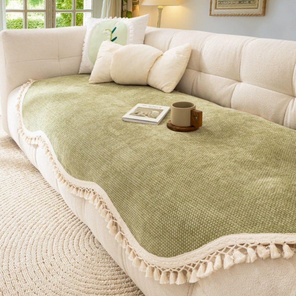 Luxury Chenille Non-Slip Reversible Sofa Cover