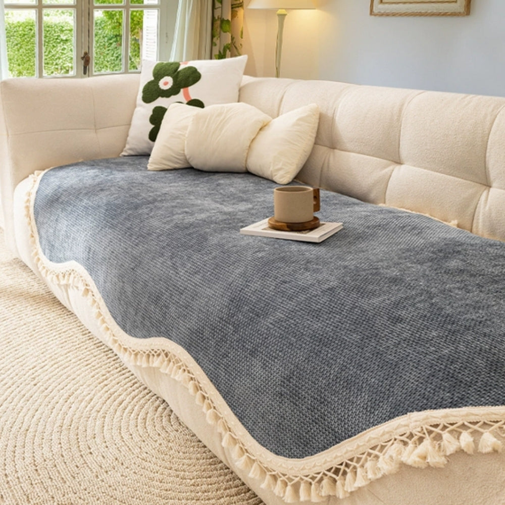 Luxury Chenille Non-Slip Reversible Sofa Cover