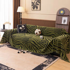 Machine Washable Chenille Zebra Jacquard Sofa Cover