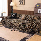 Machine Washable Chenille Zebra Jacquard Sofa Cover