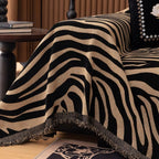 Machine Washable Chenille Zebra Jacquard Sofa Cover