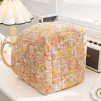 Machine-Washable Floral Canvas Storage Basket (13" x 11" x 10")