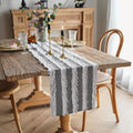 Machine Washable Microfiber Frayed-Edge Table Runner