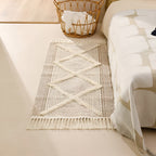Machine Washable Microfiber Fringe Accent Rug