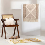 Machine Washable Microfiber Fringe Accent Rug