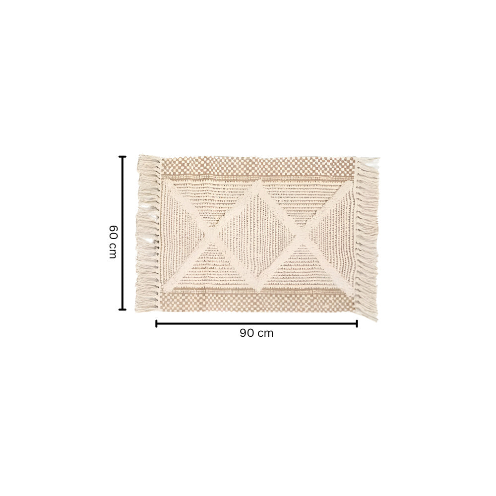 Machine Washable Microfiber Fringe Accent Rug