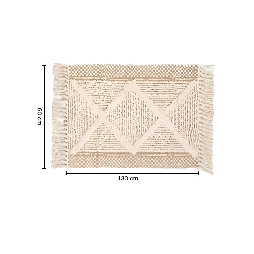 Machine Washable Microfiber Fringe Accent Rug