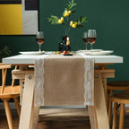 Machine-Washable Microfiber Lace-Edged Table Runner (Multiple Sizes)