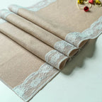 Machine-Washable Microfiber Lace-Edged Table Runner (Multiple Sizes)