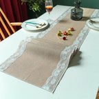 Machine-Washable Microfiber Lace-Edged Table Runner (Multiple Sizes)