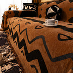Machine-Washable Tribal Chenille Sofa Cover