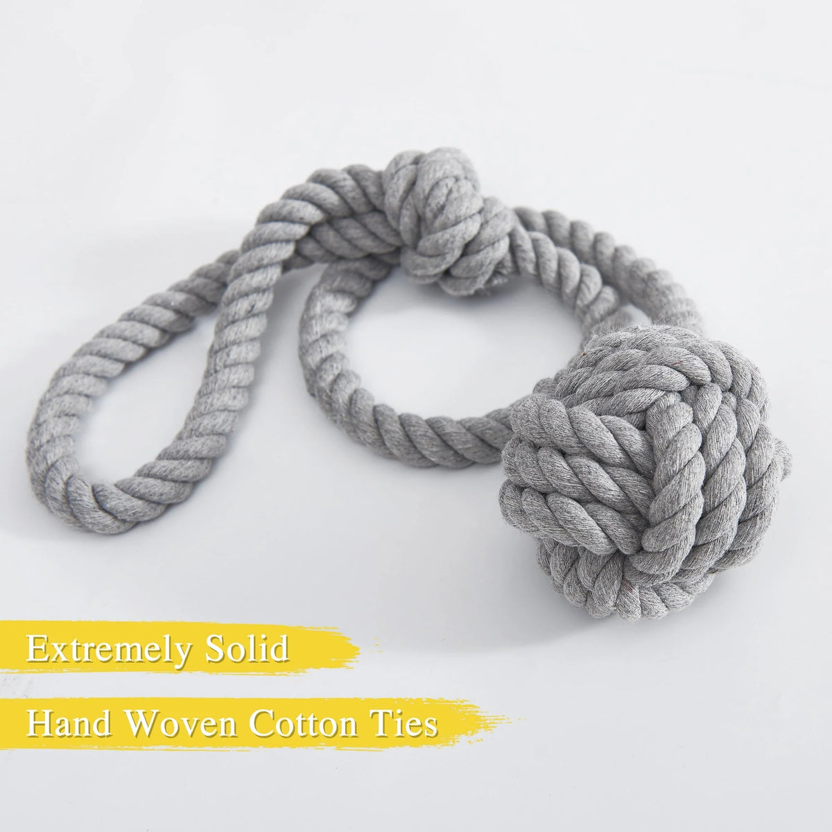 Macramé Curtain Tiebacks Handwoven Cotton & Wood