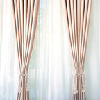 Macramé Curtain Tiebacks Handwoven Cotton & Wood