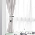 Macramé Curtain Tiebacks Handwoven Cotton & Wood