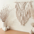 Macrame Wall Hanging Handwoven Geometric Fringe & Tassels