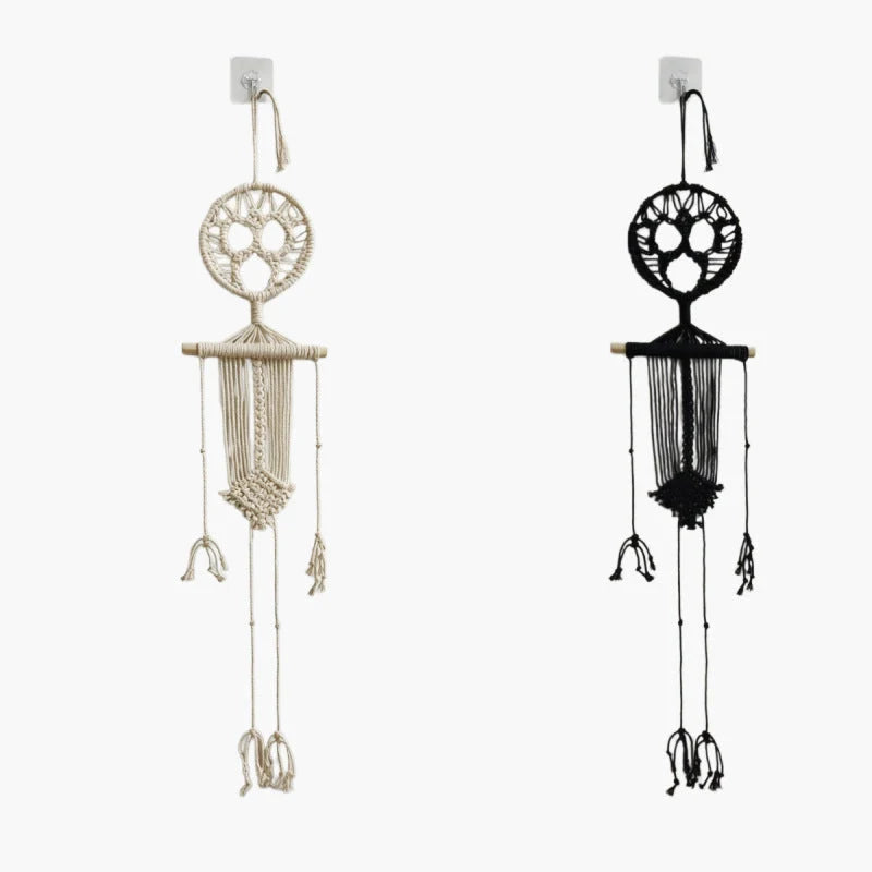 Macrame Wall Hangings Hand-Knotted Ready-To-Hang Set of 2