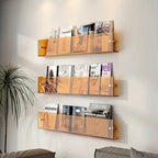 Magazine Shelf Wall-Mounted Transparent Space-Saving