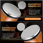 Magnetic Angle Diamond Whetstone Set (Solid Wood Base)
