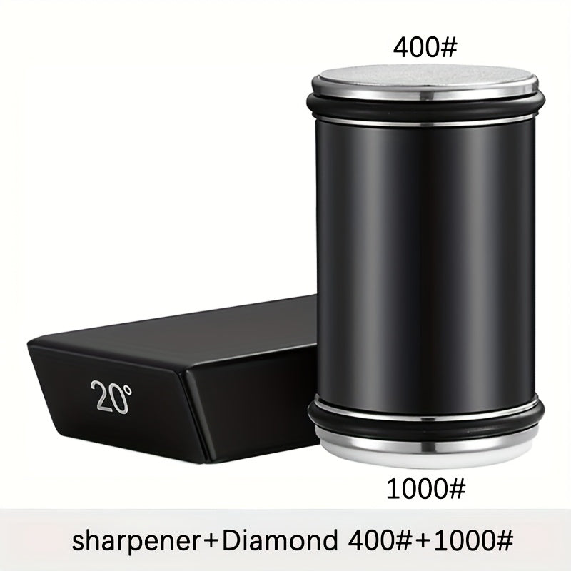 Magnetic Angle Diamond Whetstone Set (Solid Wood Base)